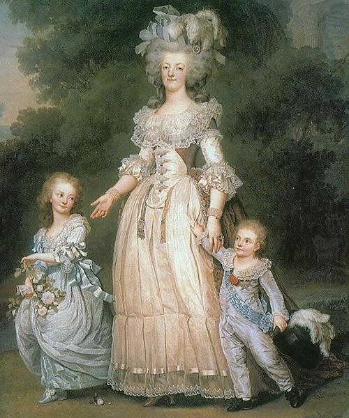 Adolf-Ulrik Wertmuller Marie Antoinette with her children china oil painting image